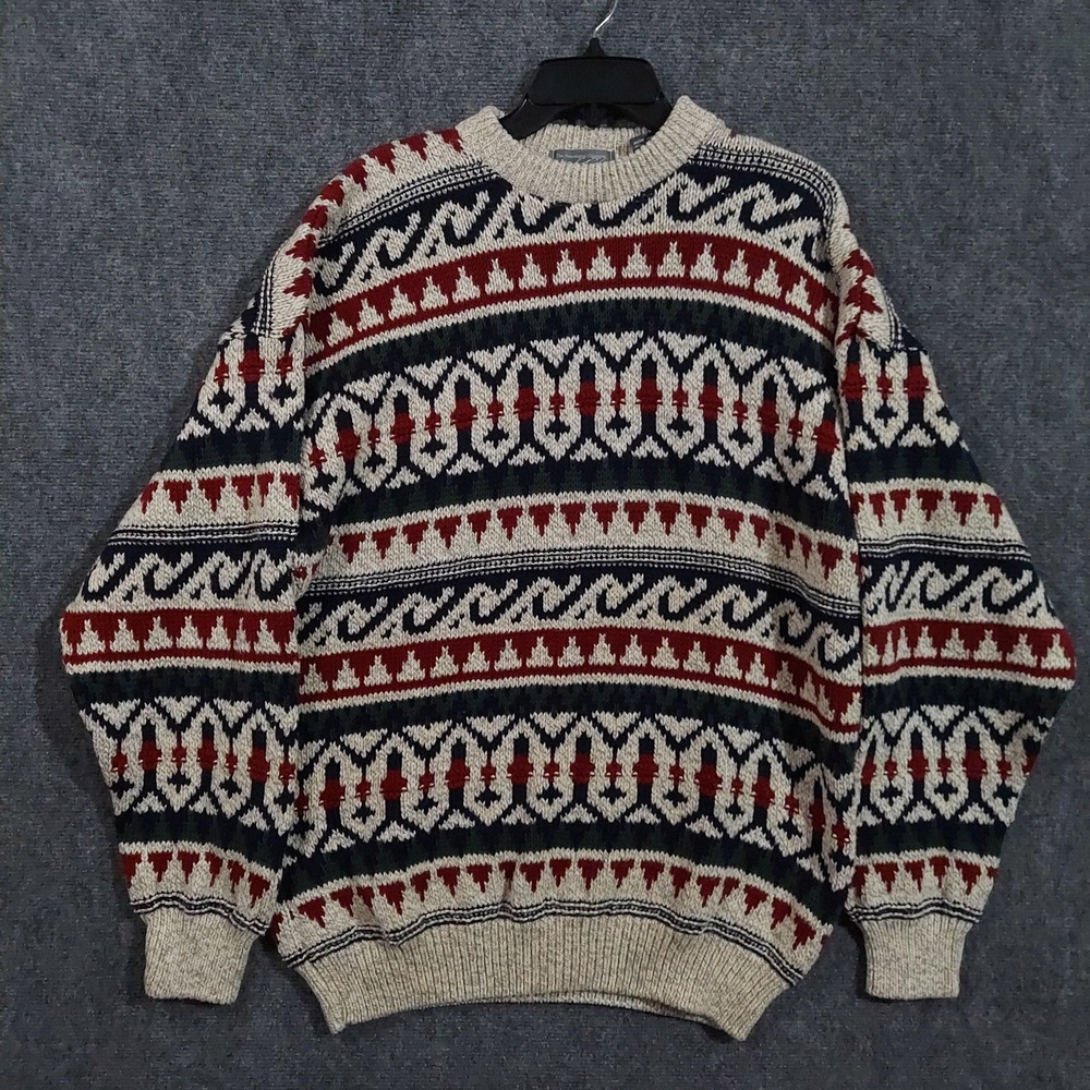 Vintage The Kensington Collection Sweater Mens XL Fair Isle‎ Christmas USA 90s